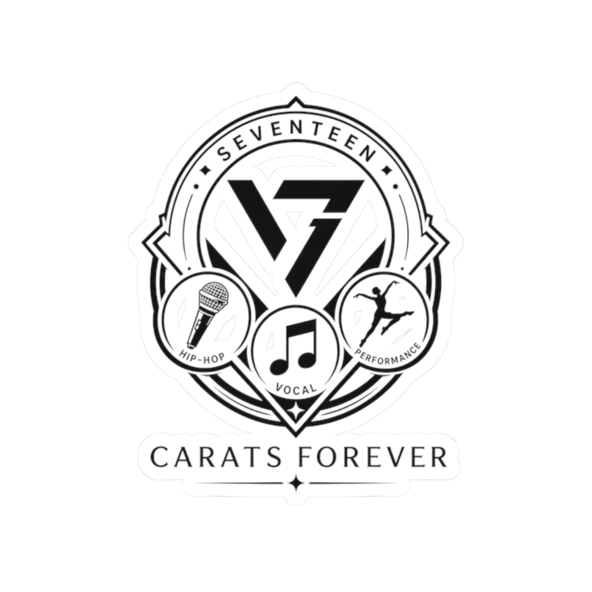 Seventeen " and " Sticker - Official Stickers merchandise